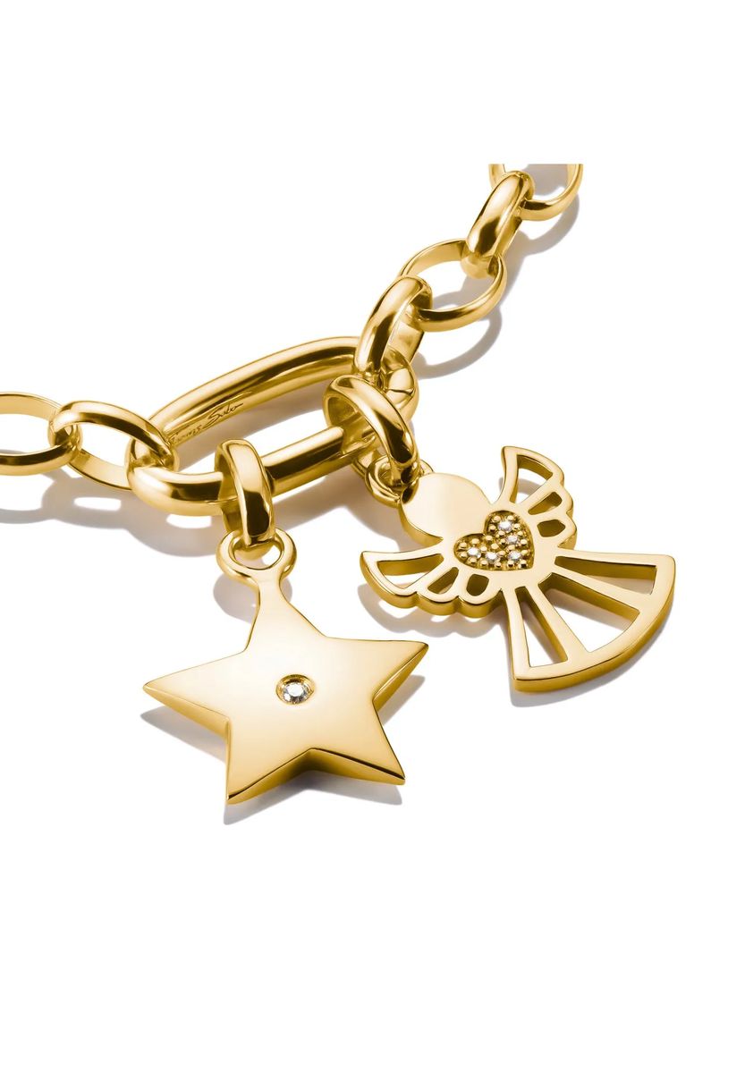 Schutzengel-Herz Charm-Anhänger