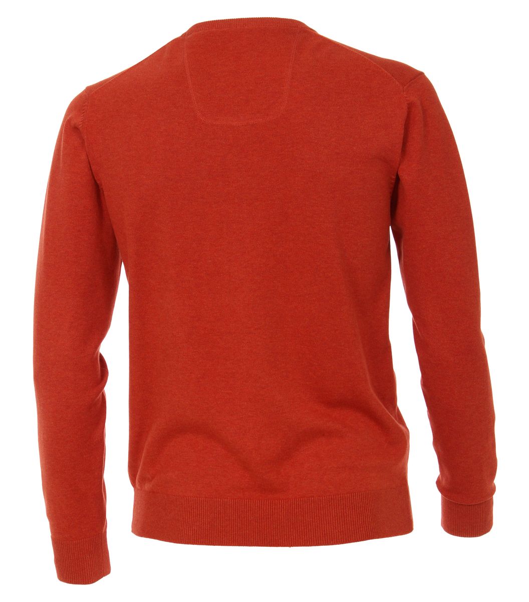 V-Pullover aus weicher Pima-Baumwolle