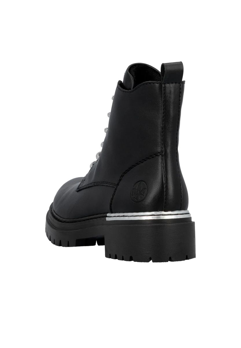 Schnürstiefeletten mit Strassverzierung