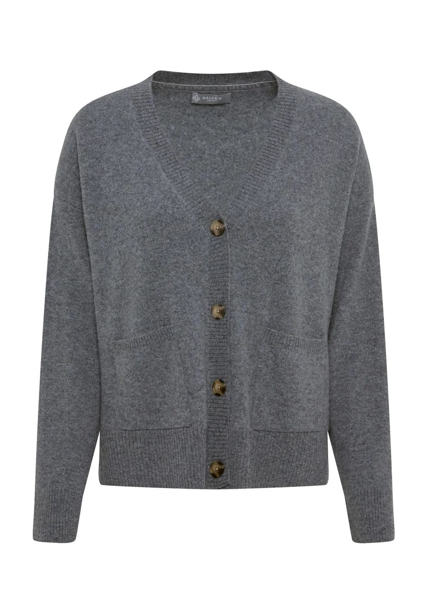 Luxus Kaschmir-Cardigan mit V-Ausschnitt