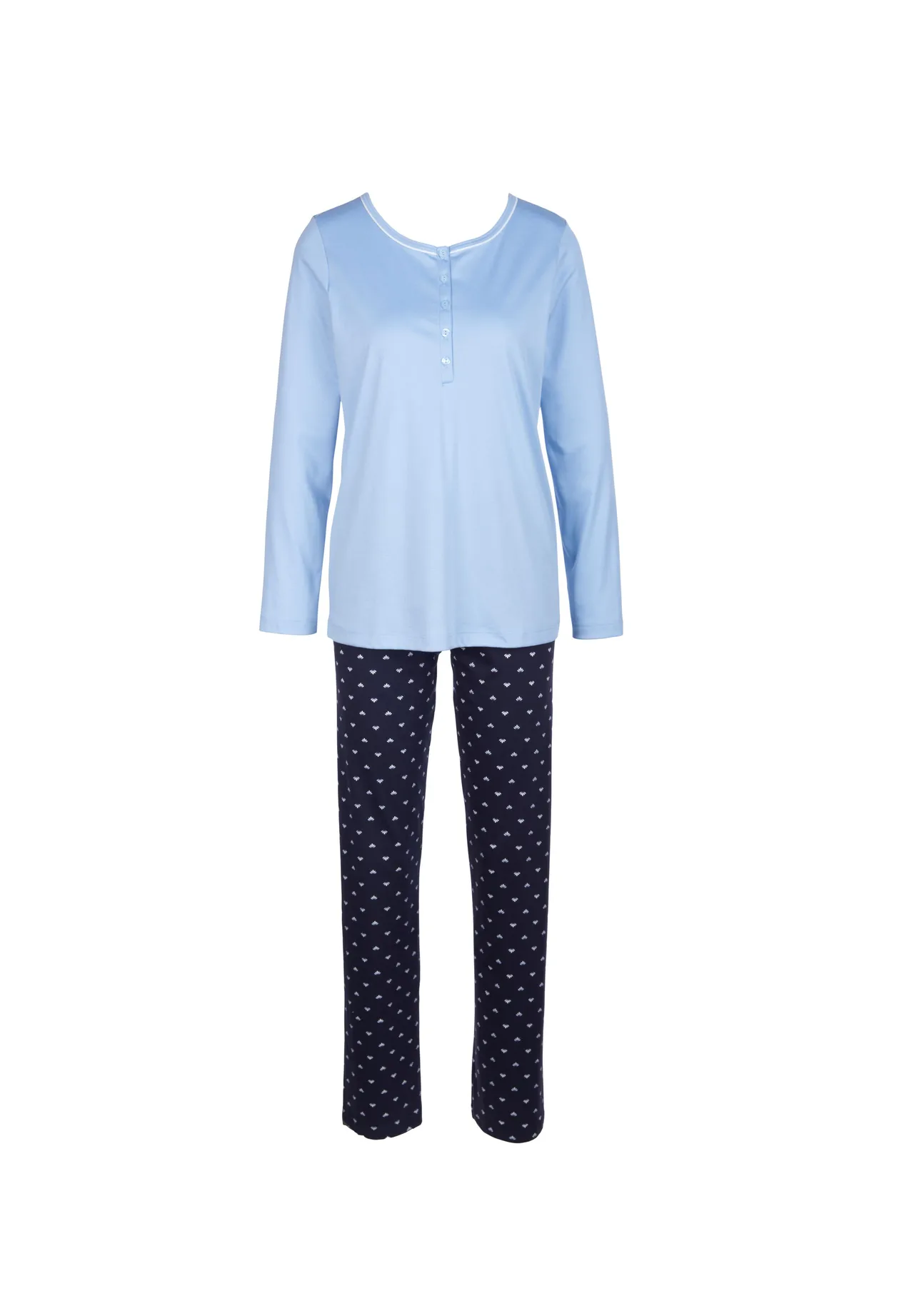Langärmeliger Pyjama aus Supima-Baumwolle