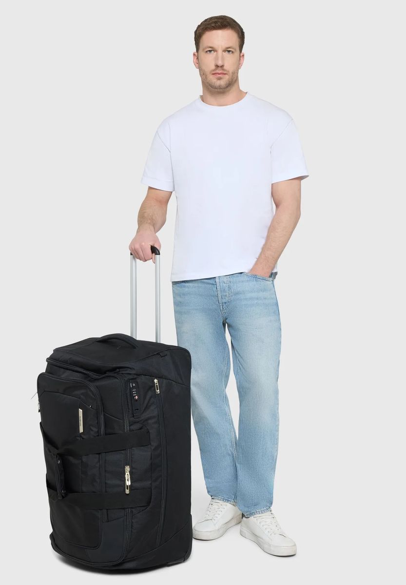 Große Rollenreisetasche mit Teleskopgriff