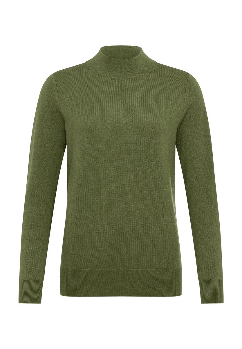 Seide-Kaschmir-Pullover mit Stehkragen
