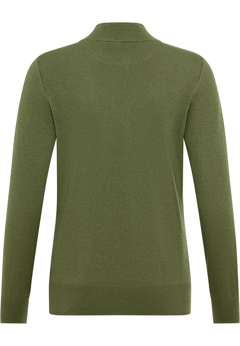 Seide-Kaschmir-Pullover mit Stehkragen