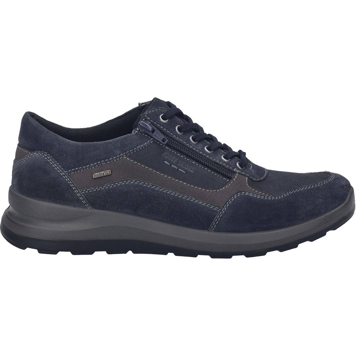 Wildleder-Sneaker mit seitlichem Reißverschluss
