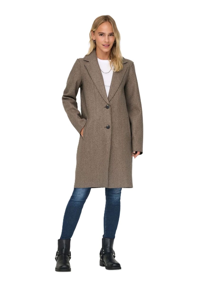 Klassischer, einreihiger, brauner Mantel