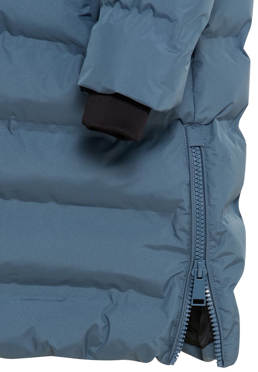Langer Steppparka mit Kapuze