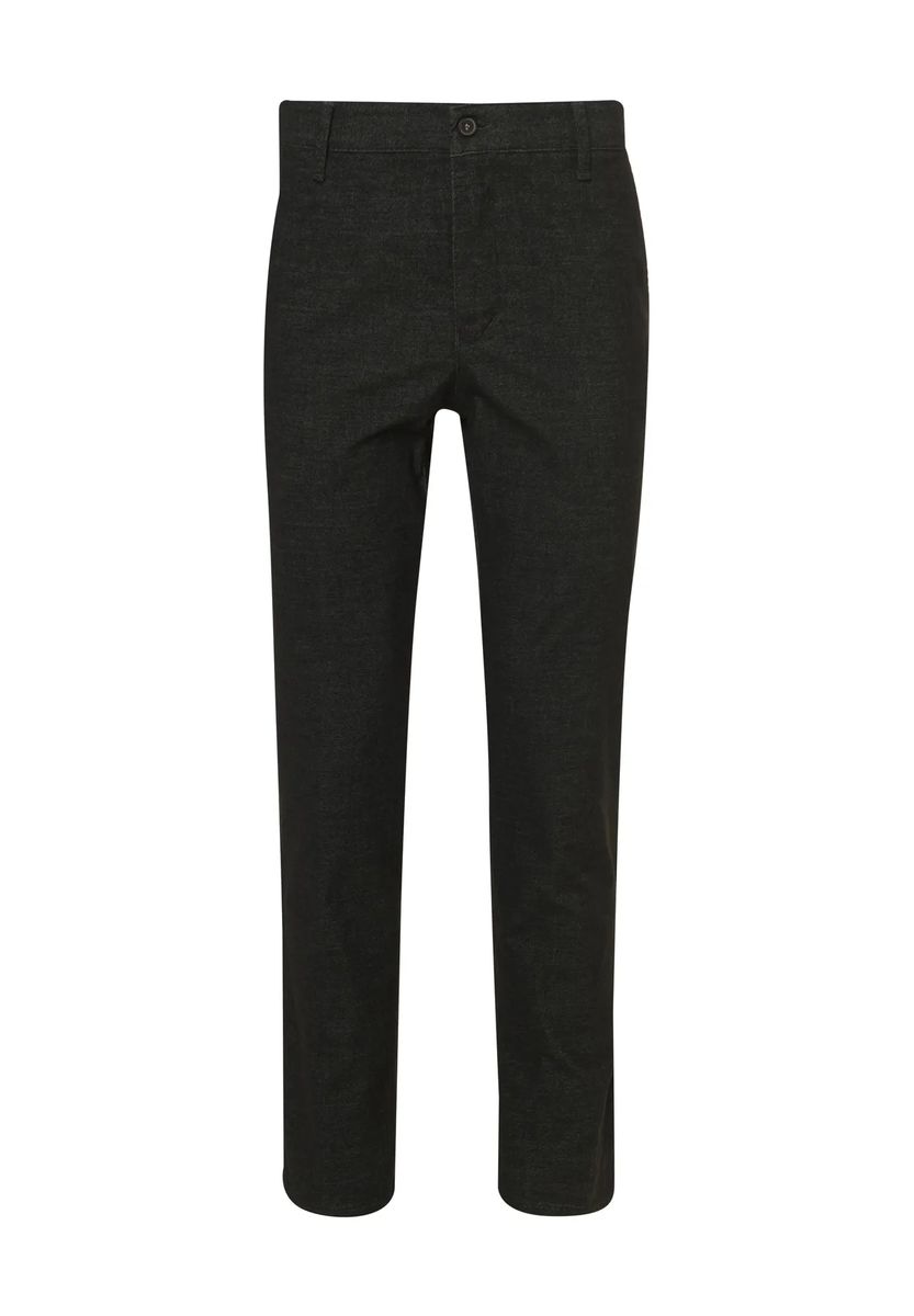 Strukturierte Flat-Front Chino in Melange-Optik