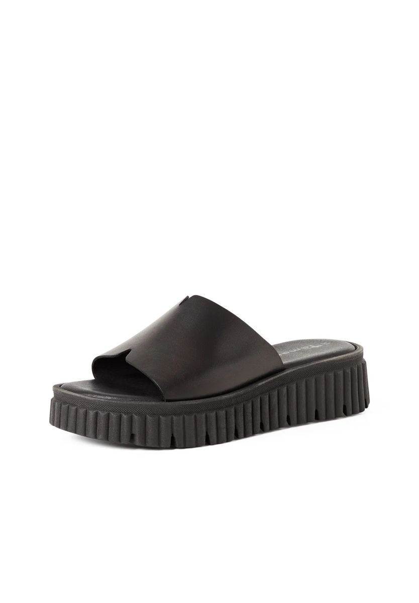 Minimalistische Chunky Plateau-Pantoletten