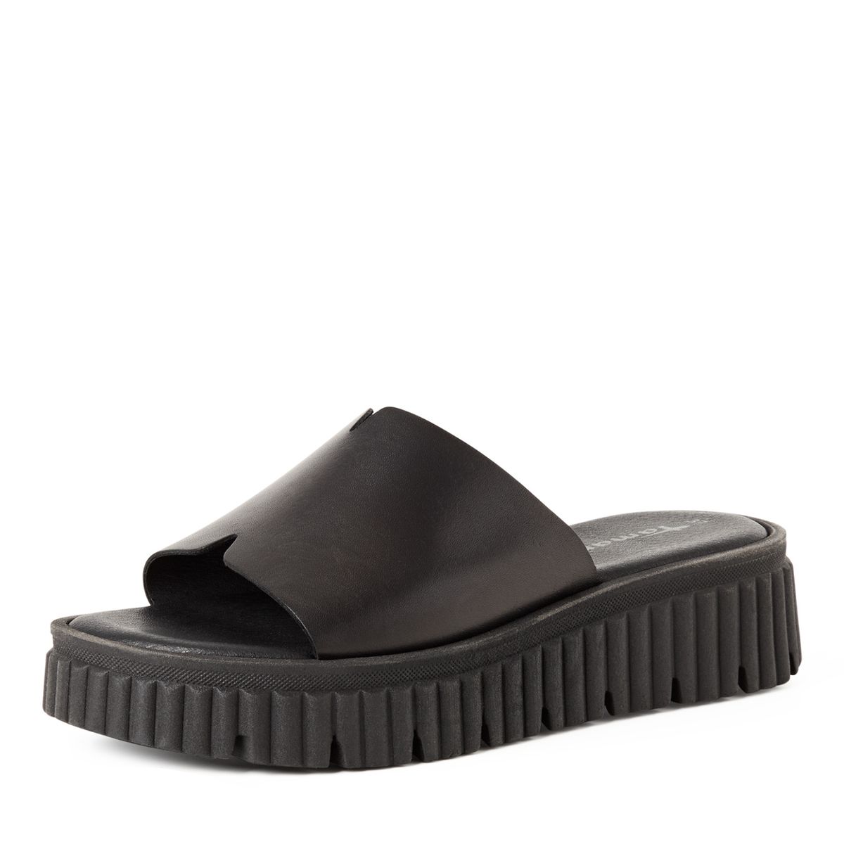 Minimalistische Chunky Plateau-Pantoletten