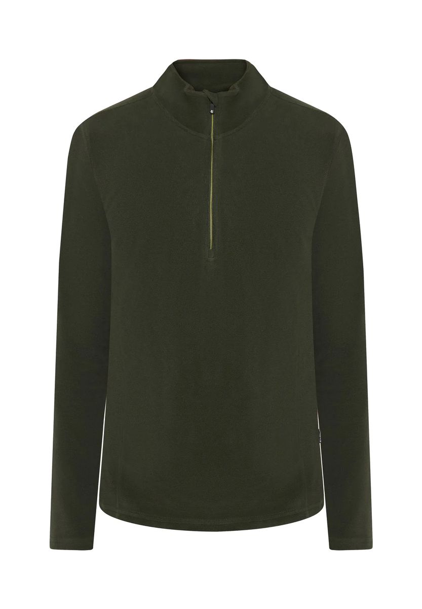 Fleece-Troyer mit halbem Reißverschluss