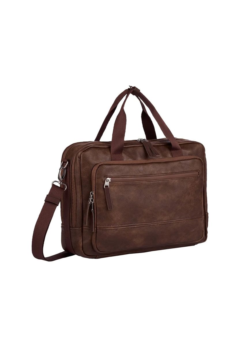 Professionelle Laptoptasche aus genarbtem Leder