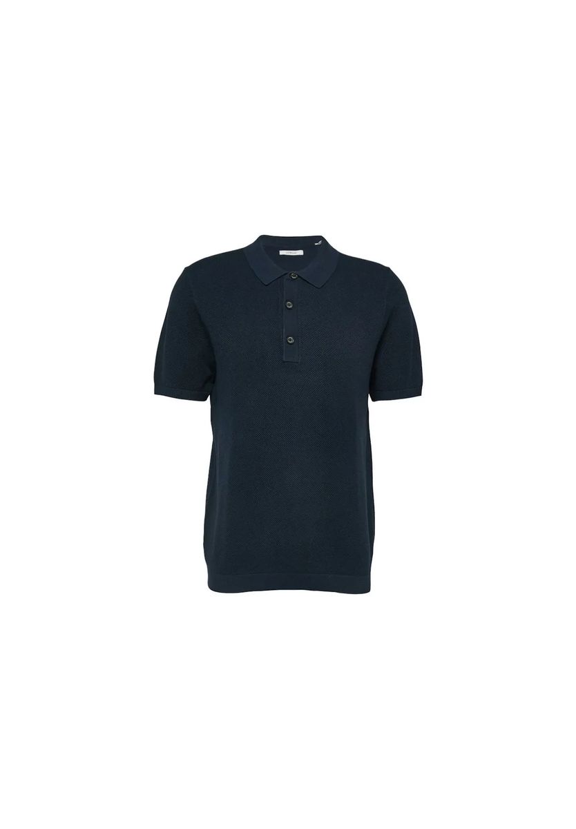 Strukturiertes Kurzarm-Poloshirt