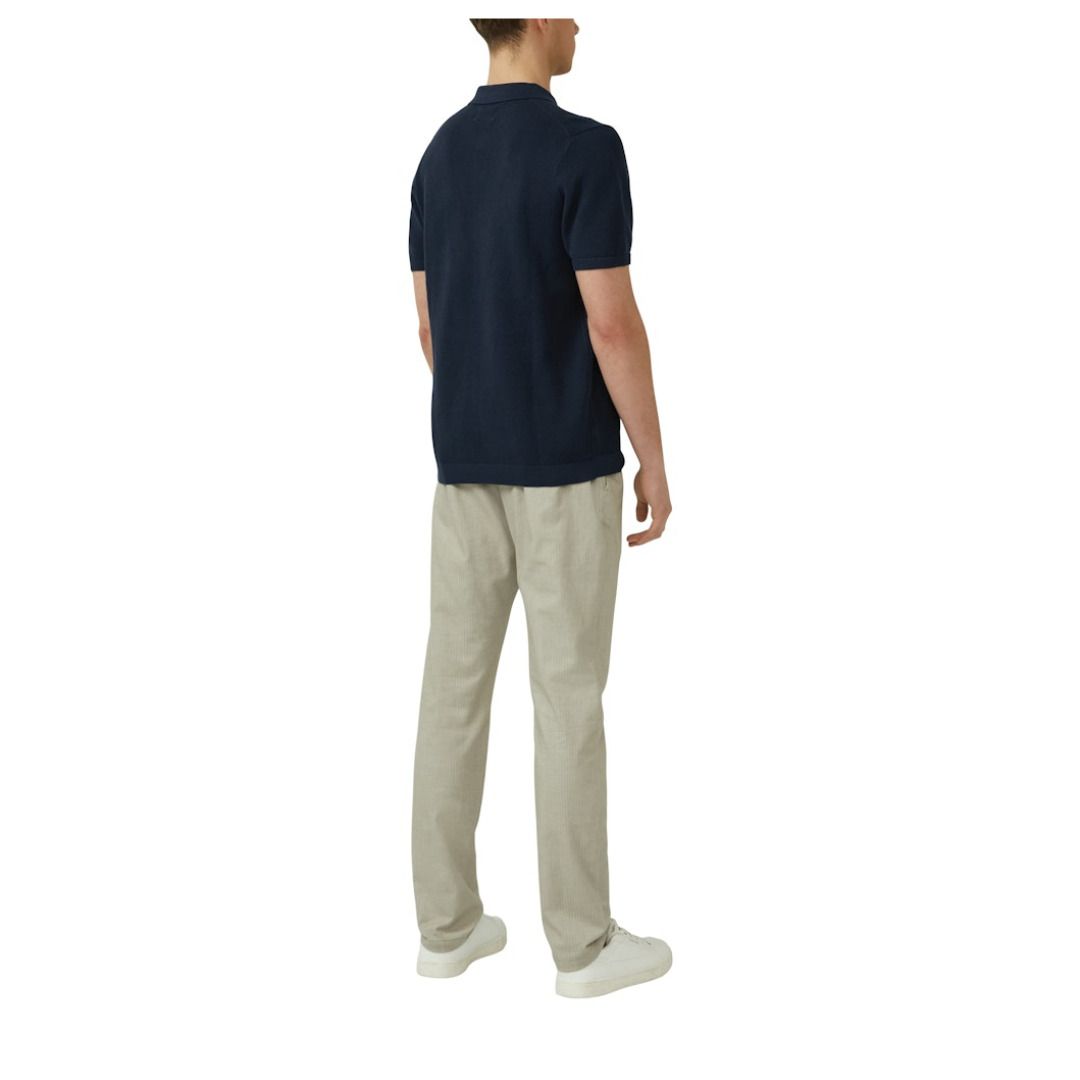 Strukturiertes Kurzarm-Poloshirt