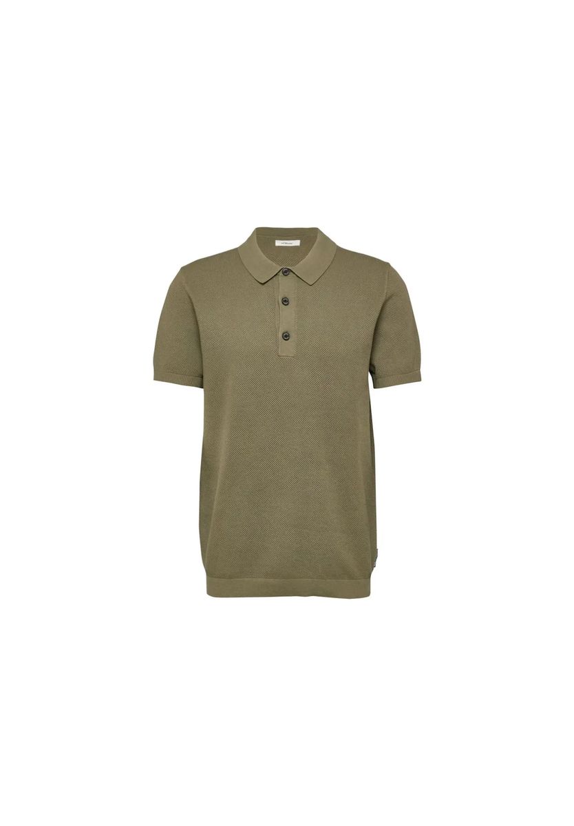 Kurzärmeliges Strick-Poloshirt
