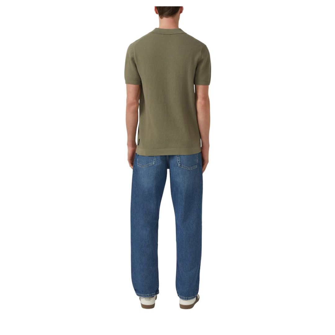 Kurzärmeliges Strick-Poloshirt