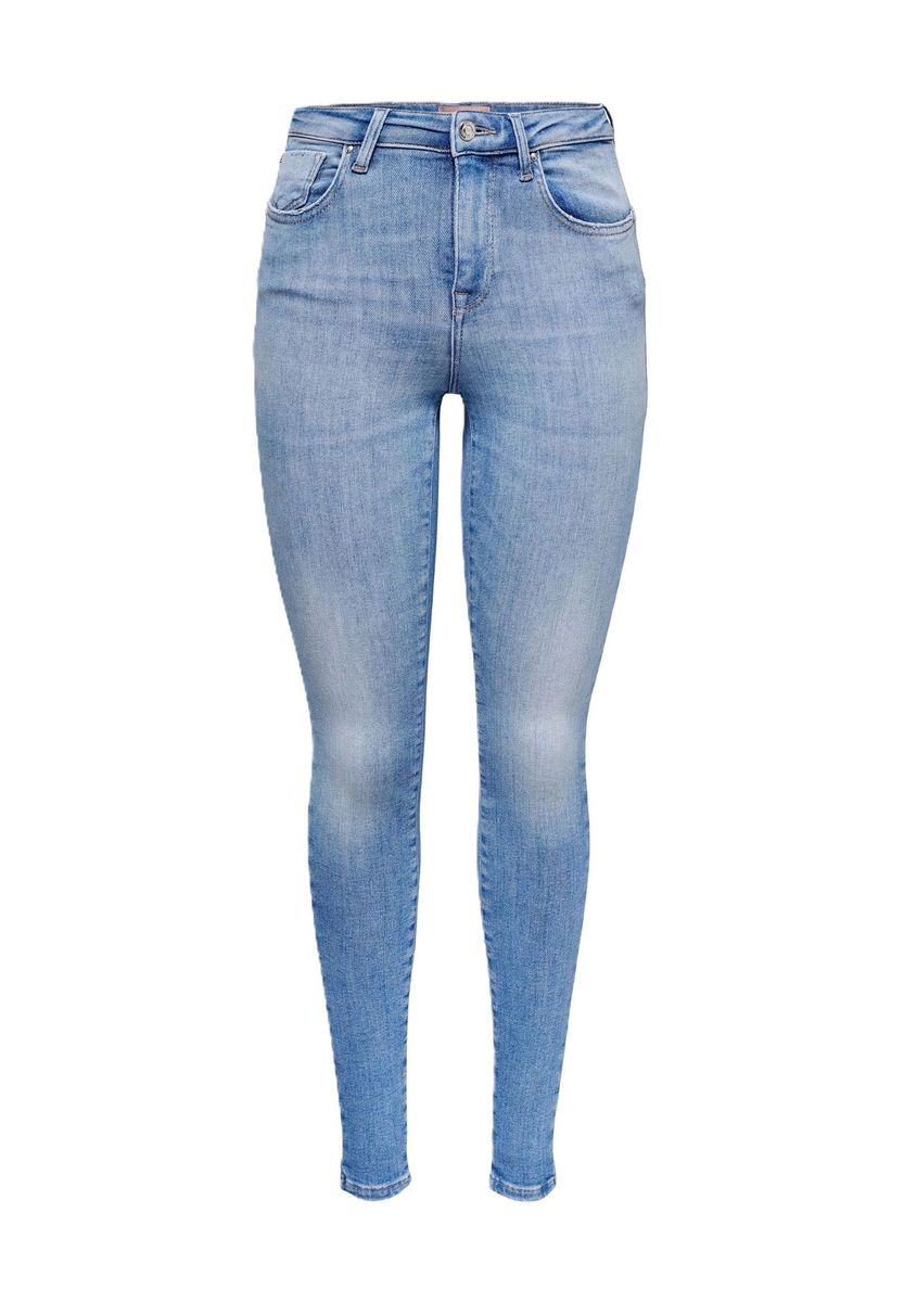 Skinny Mid-Rise Jeanshose aus Denim