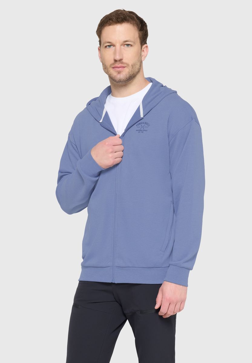 Sportliche Trainingsjacke mit Kapuze