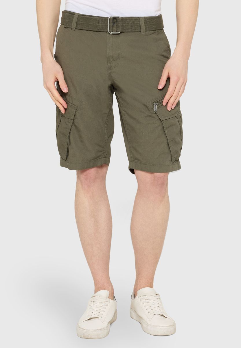 Funktionale Cargo-Bermudas mit Gürtel