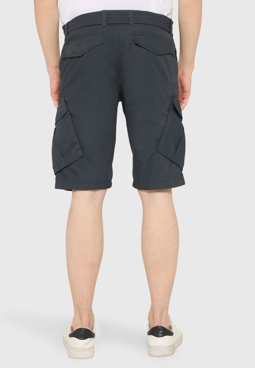 Cargo-Bermudas mit Gürtel und Taschen