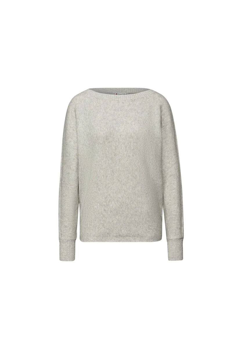 Weicher Strickpullover mit Fledermausärmeln
