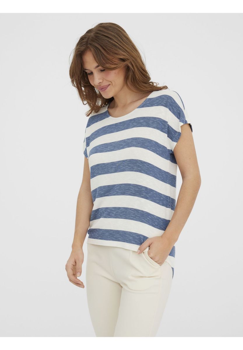 Gestreiftes T-Shirt mit lockerer Passform