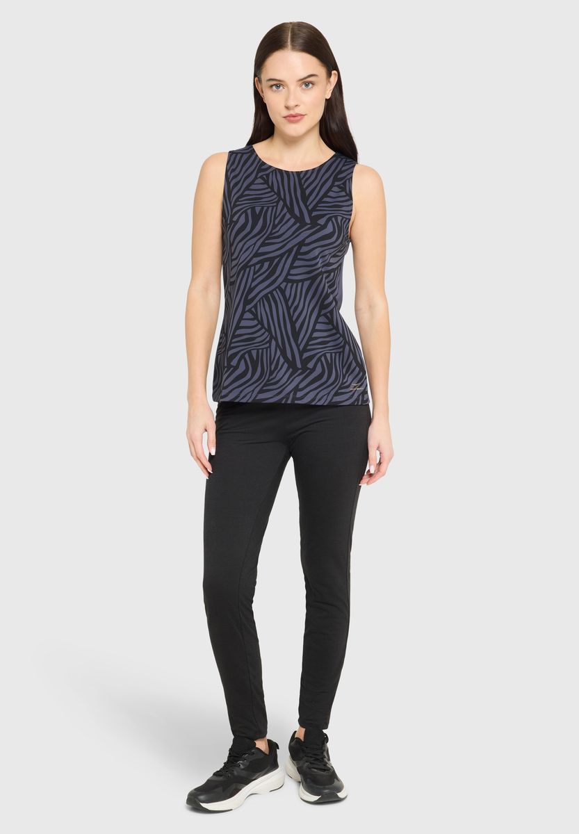 Performance Tanktop mit abstraktem Zebramuster