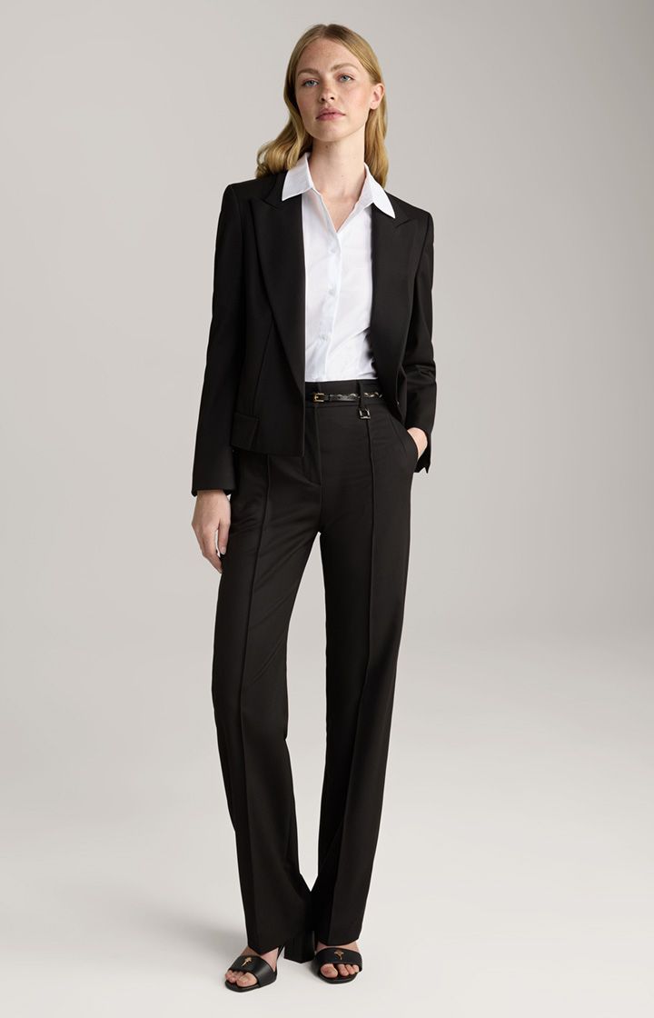 JOOP! Beate Weiße Baumwollmischung Figurbetonte Langarmbluse