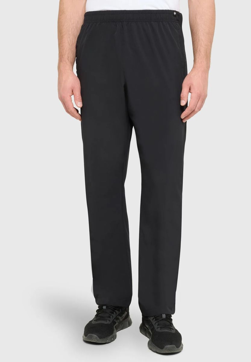 Stoffhose mit Gummibund und geradem Bein