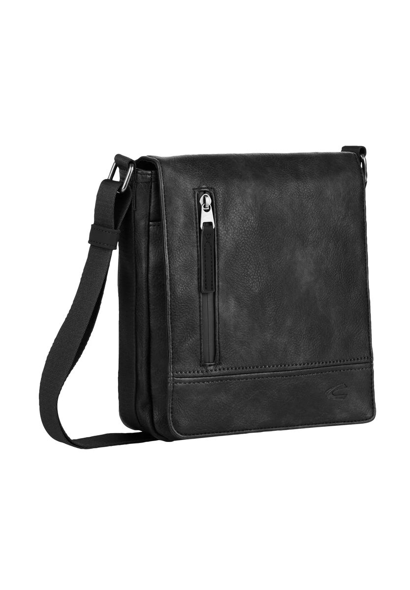 Messenger-Tasche aus genarbtem Kunstleder