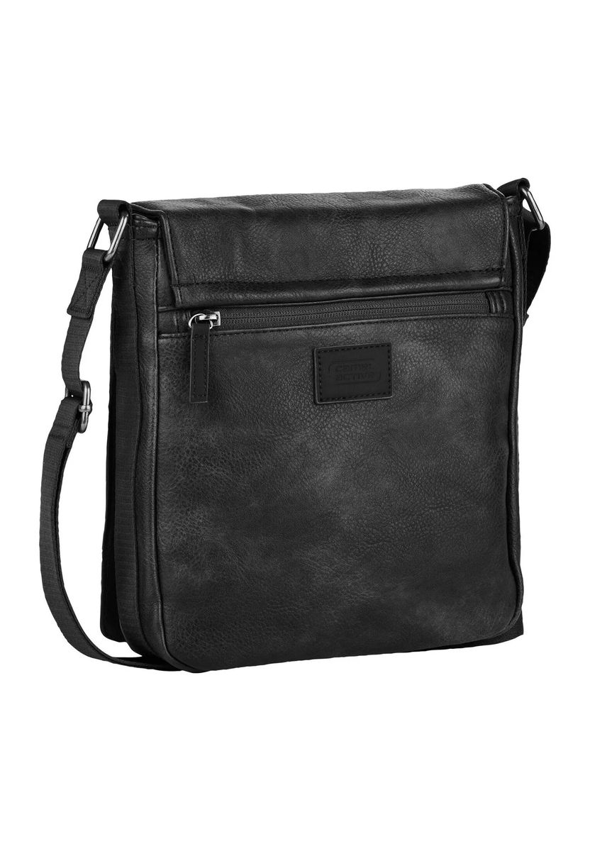 Messenger-Tasche aus genarbtem Kunstleder