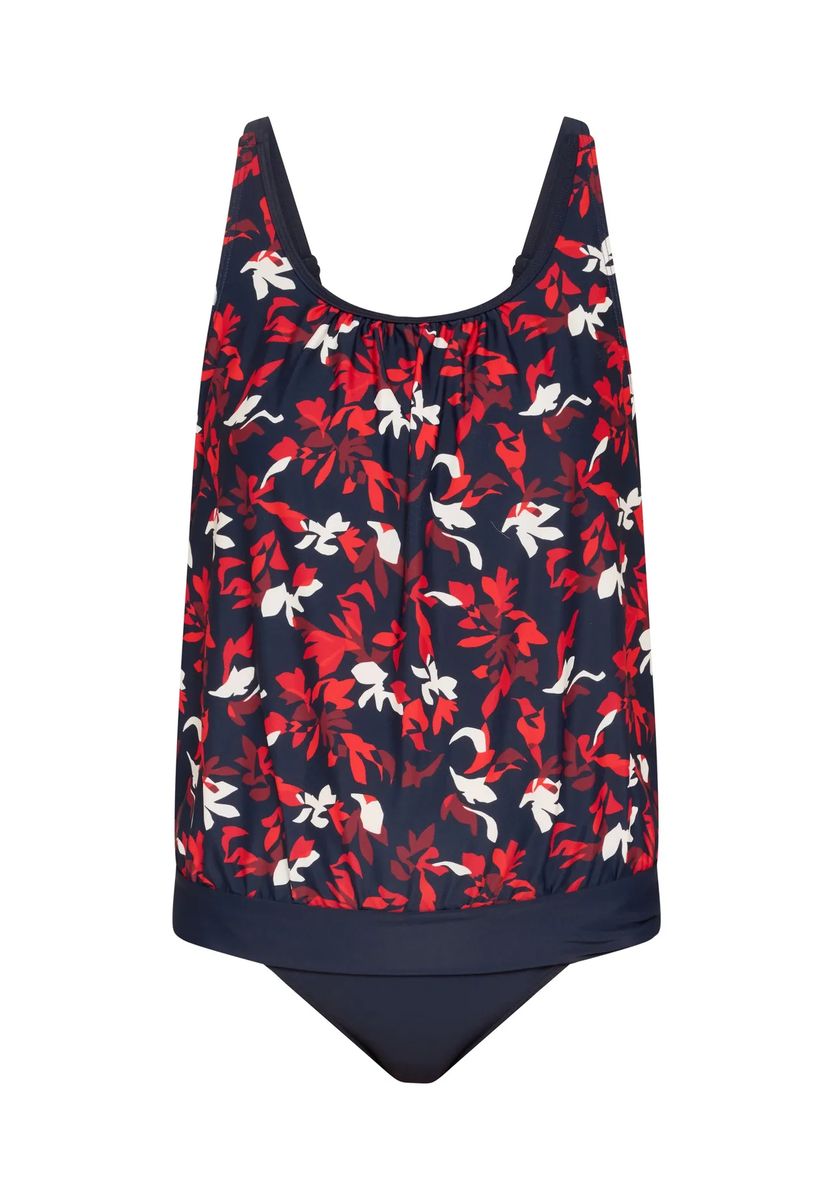Tankini-Top mit abstraktem Blumenmuster