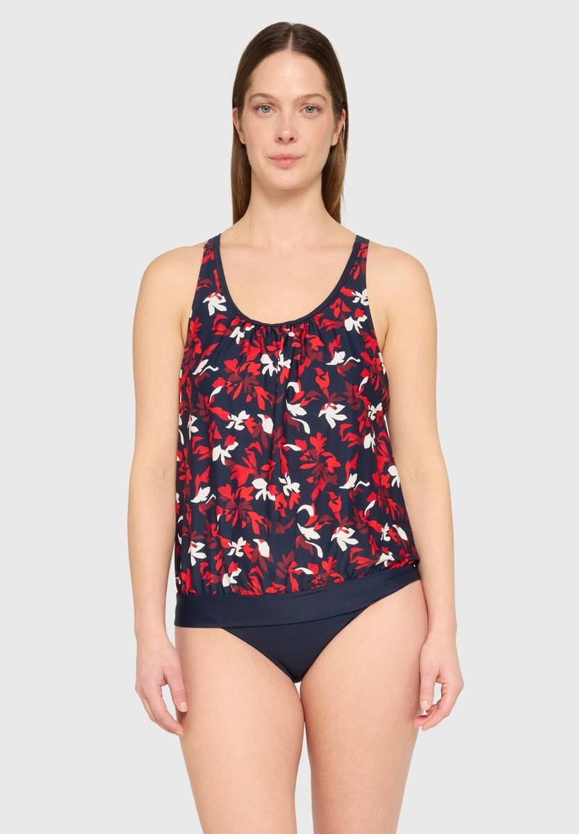 Tankini-Top mit abstraktem Blumenmuster