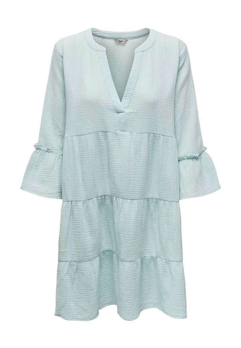 Gestuftes Mull-Minikleid mit Rüschen