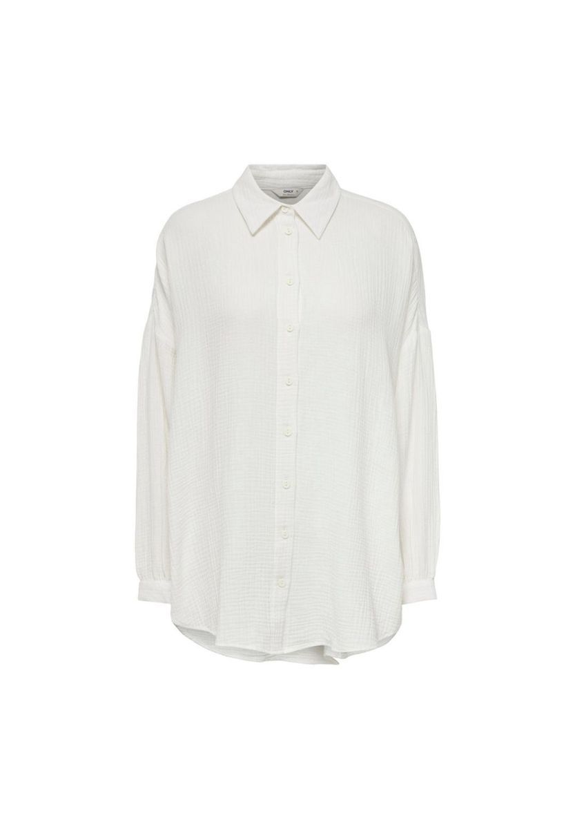 Strukturierte Hemdbluse aus Bio-Baumwolle