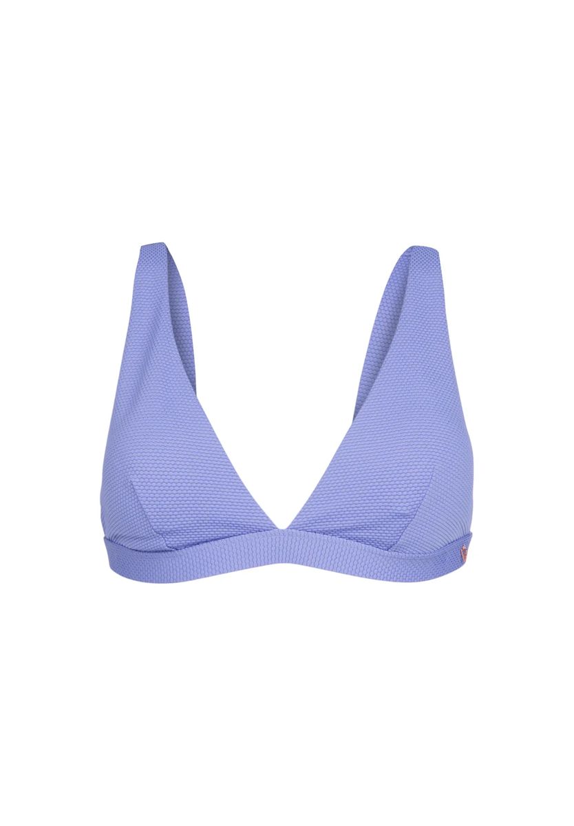 Strukturiertes Triangel-Bikini-Top mit Plunge