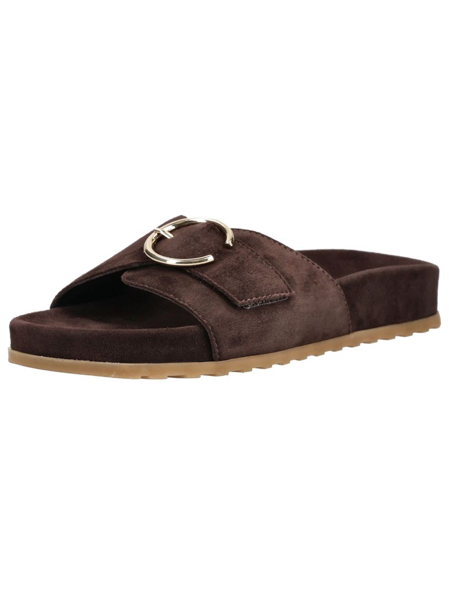 Elegante Wildleder-Pantoletten mit Schnalle