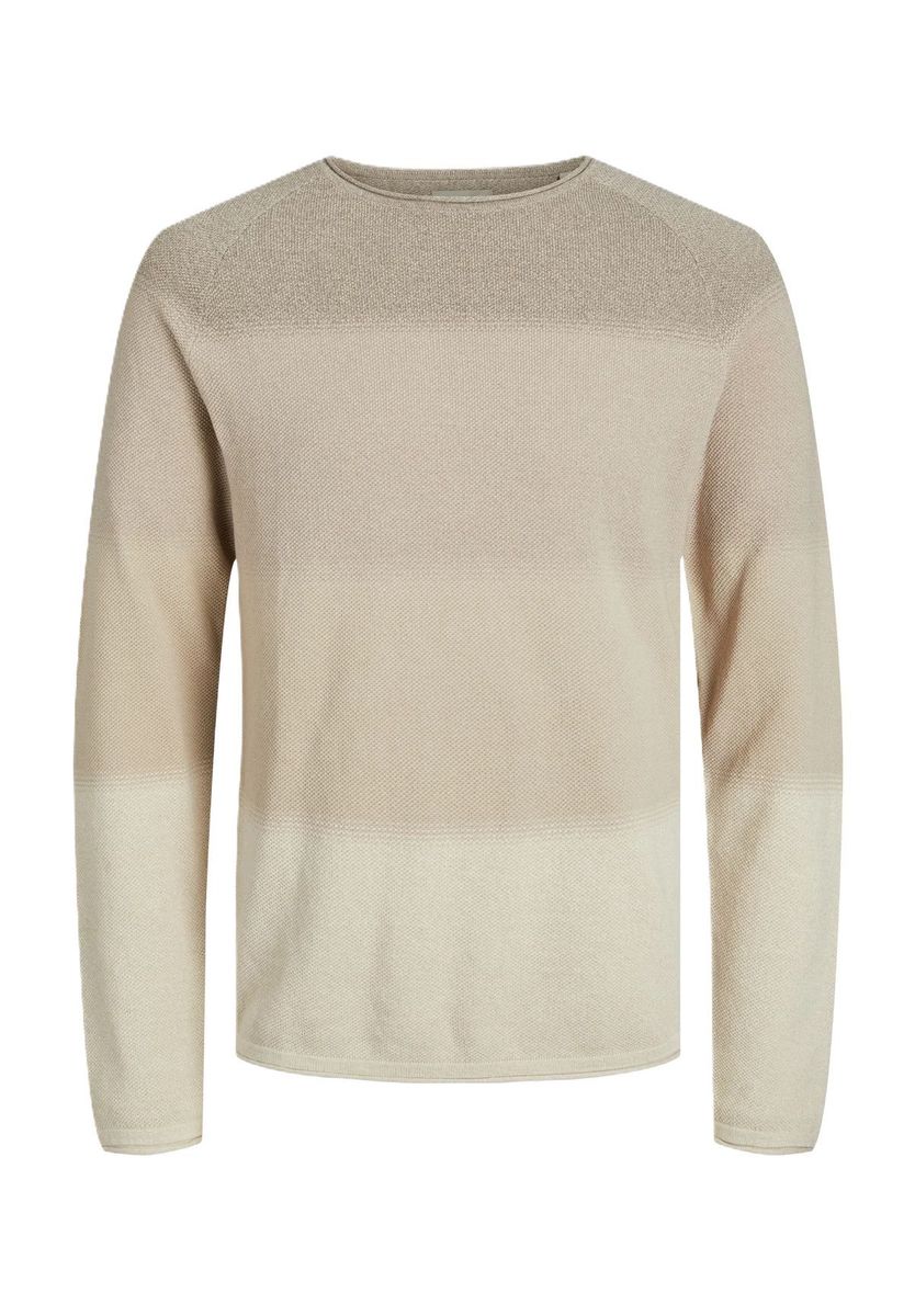 Baumwoll-Strickpullover mit Farbblockdesign