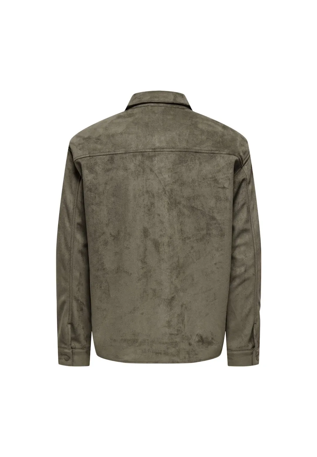 Utility-Hemdjacke aus Wildleder-Imitat