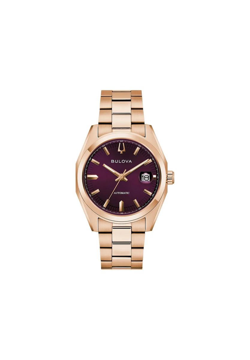 Elegante Automatik-Armbanduhr mit Sonnenschliff-Zifferblatt