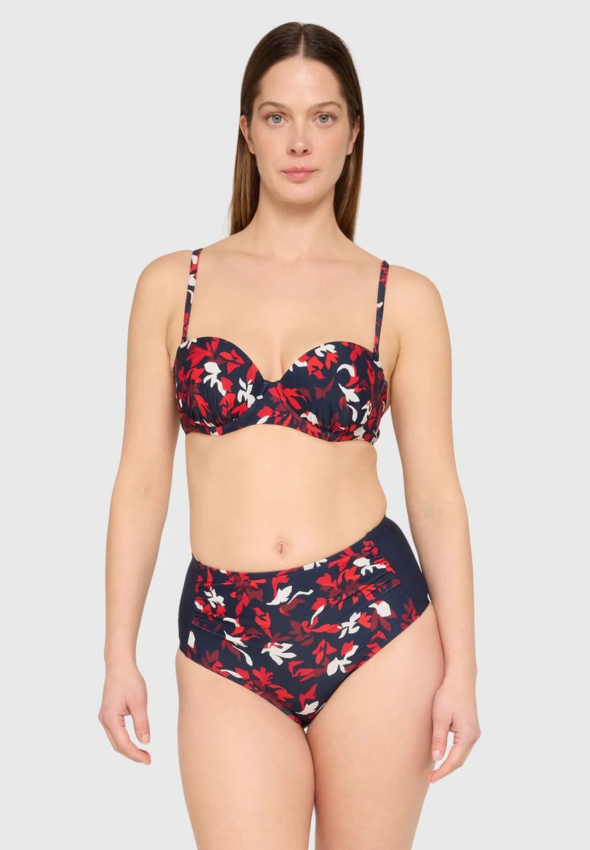 Bügel-Bikini mit abstraktem Blumenmuster