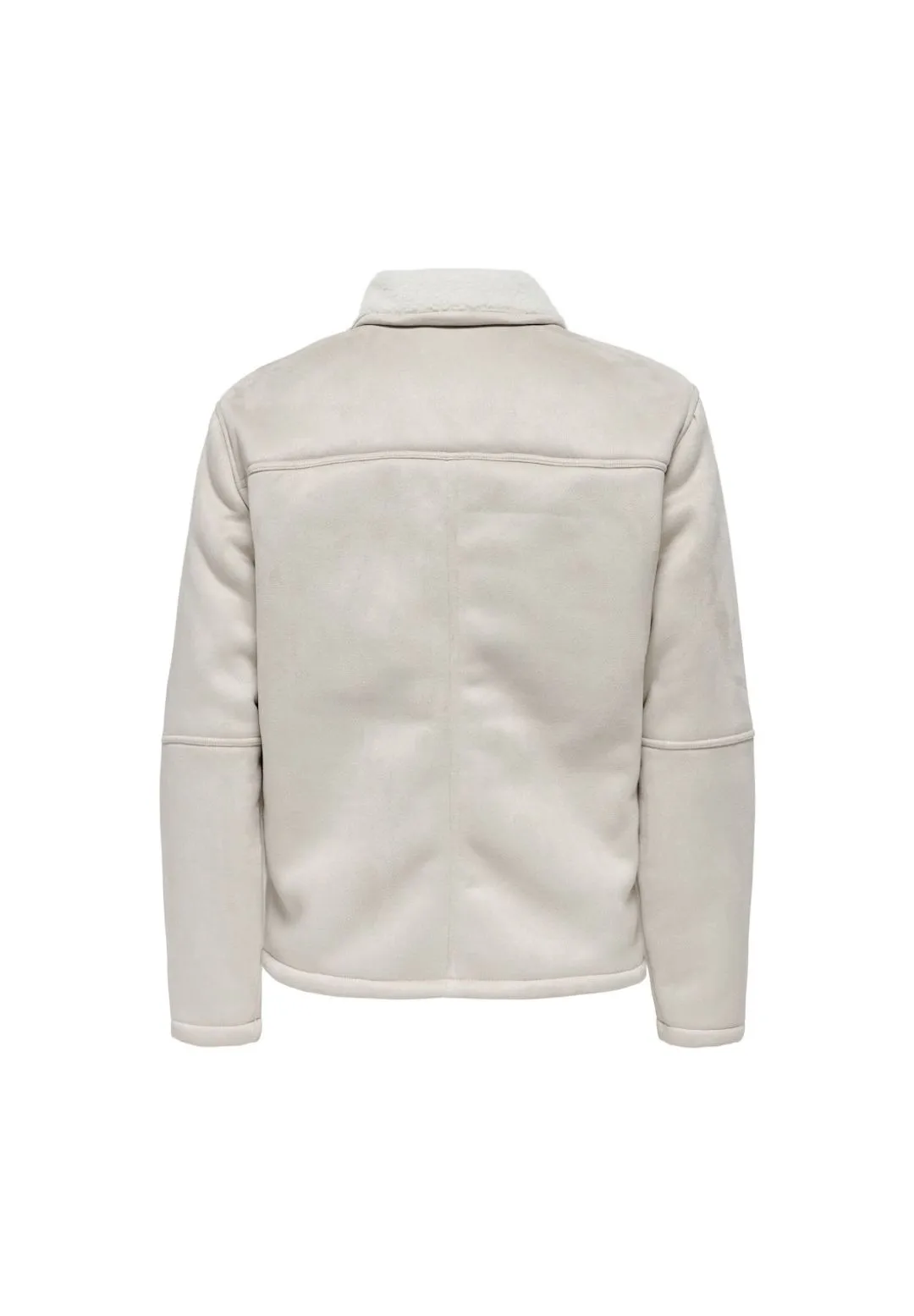 Pilotenjacke aus Wildlederimitat mit Teddyfutter