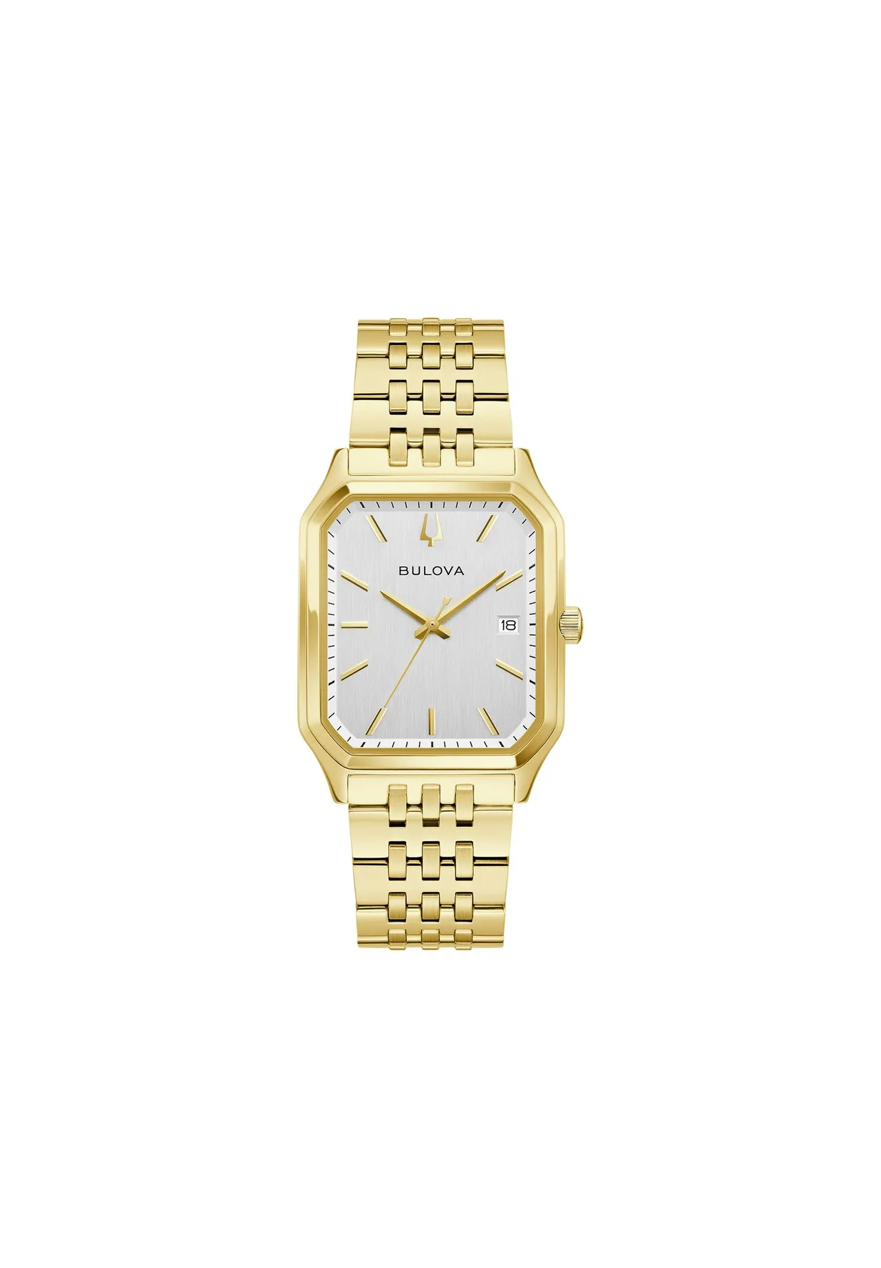 Elegante rechteckige Uhr in Goldoptik