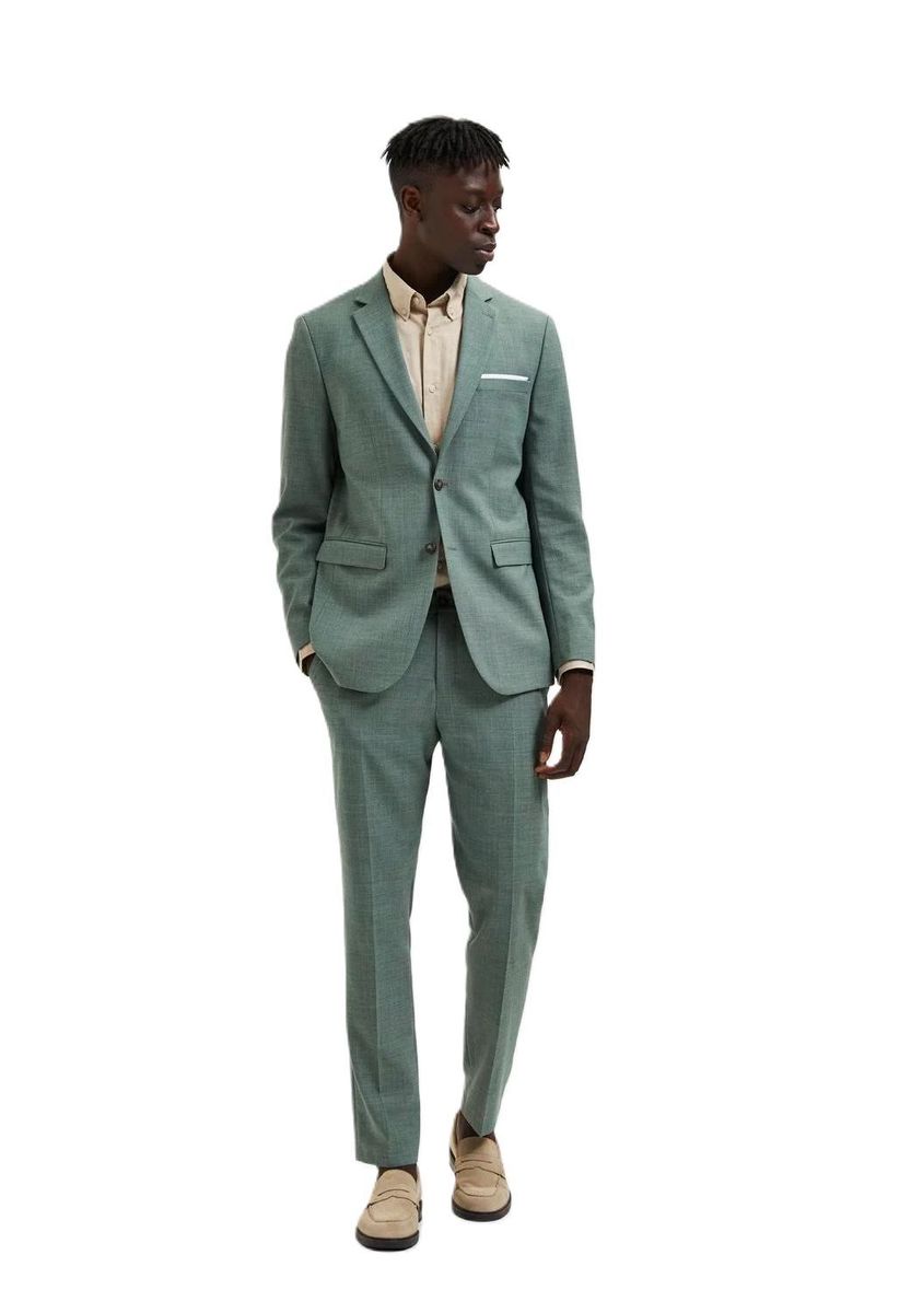 Schmal geschnittener Blazer mit Wollmischung