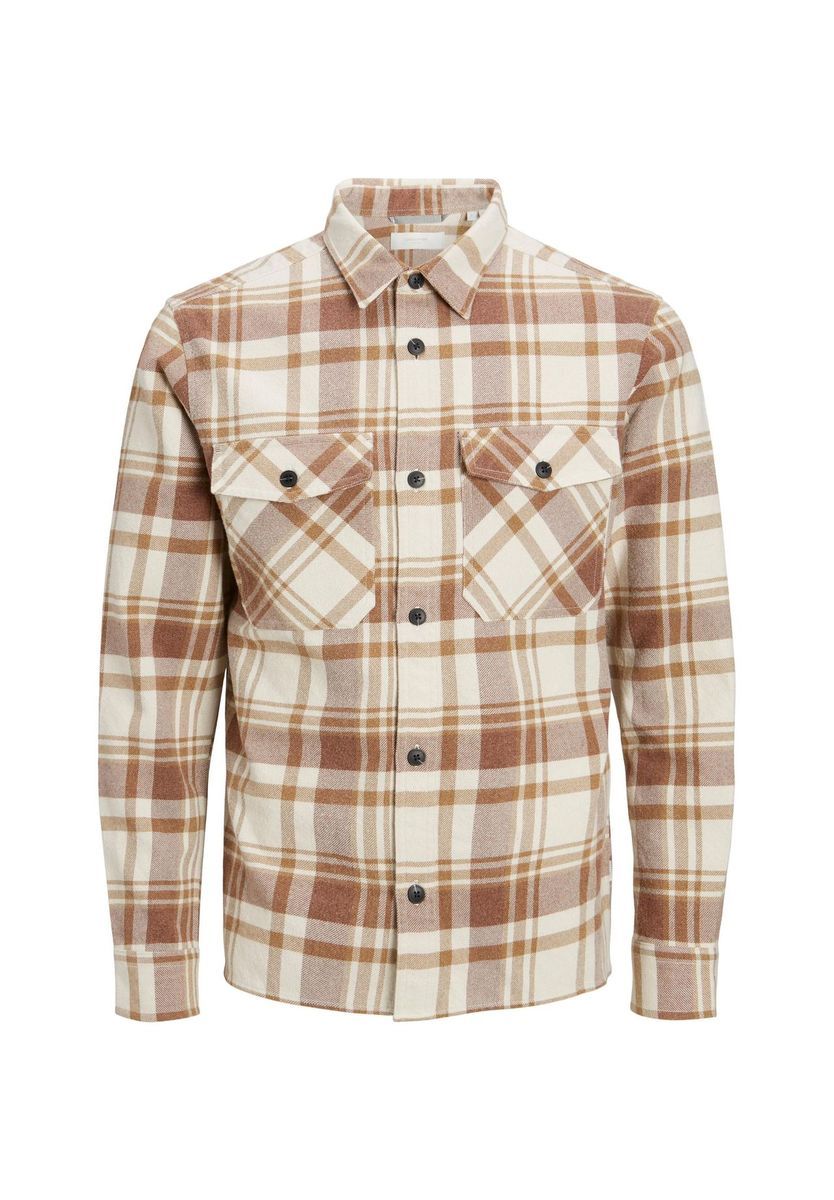 Beige-Braunes Comfort Fit Hemd