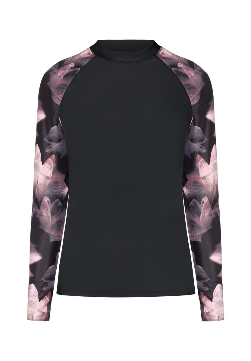 Funktionales Langarmshirt mit Blumenmuster-Ärmeln