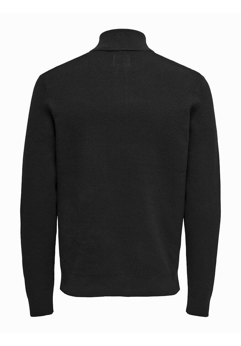 Herren Troyer Strickpullover mit Reißverschluss