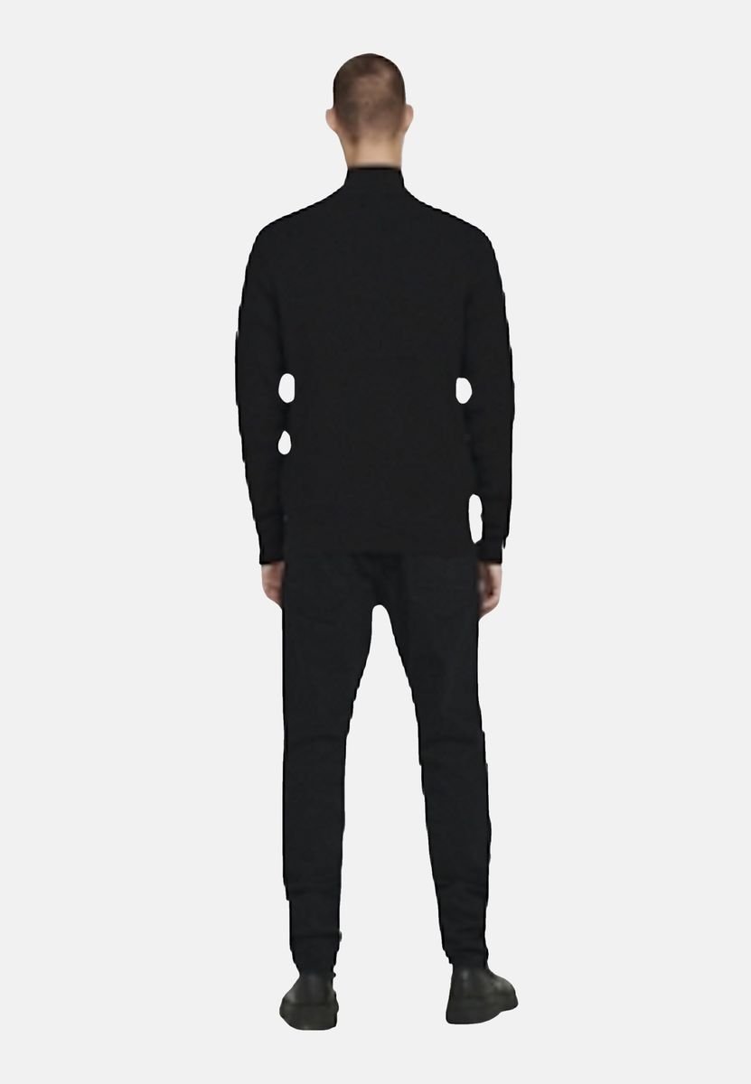 Herren Troyer Strickpullover mit Reißverschluss