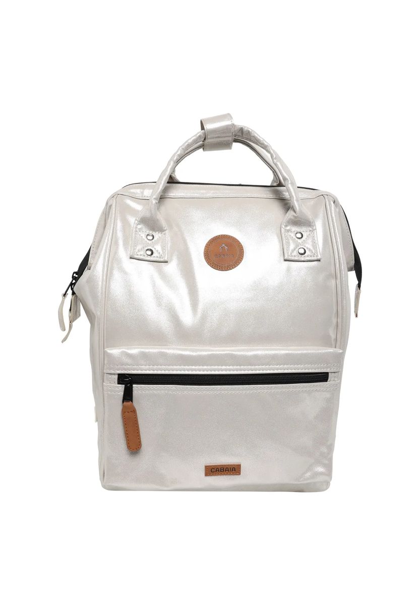 Schimmernder Metallic-Tagesrucksack mit Henkeln