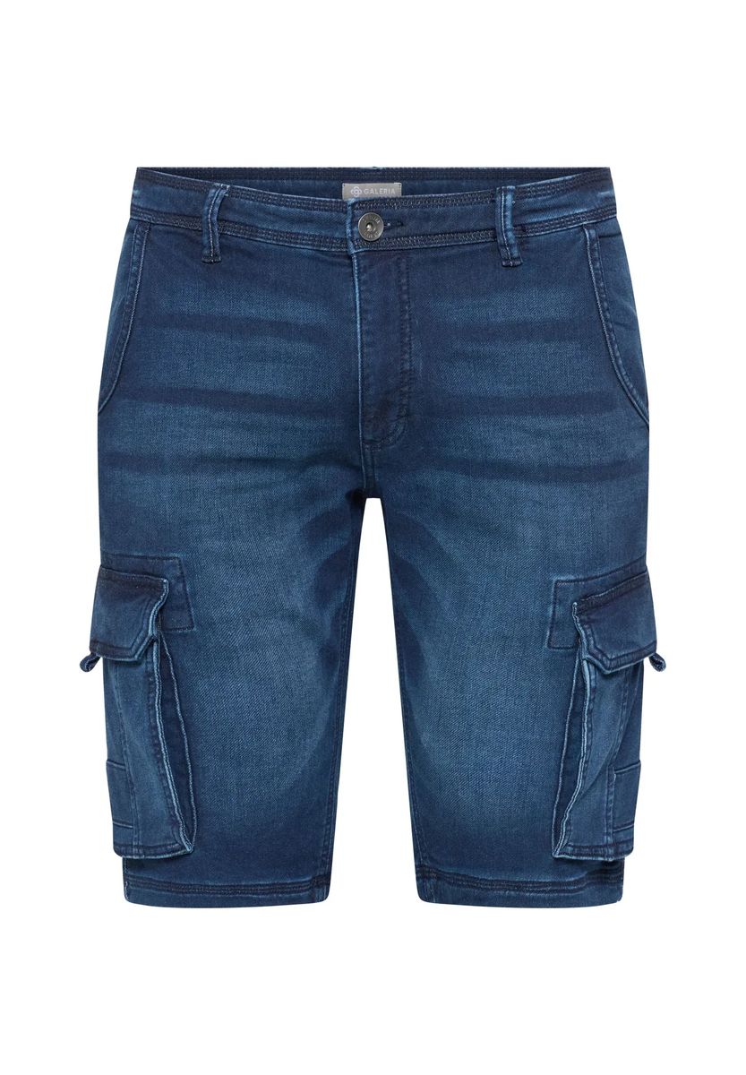 Robuste Denim-Bermudas mit Beintaschen